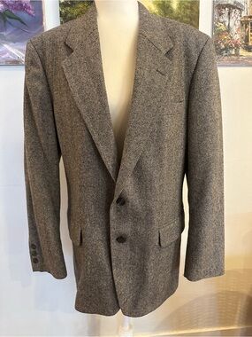 Men's Brown Herringbone Sport Coat Blazer